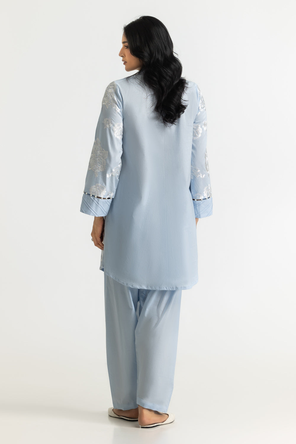 Cambric Embroidered Co-Ord Set