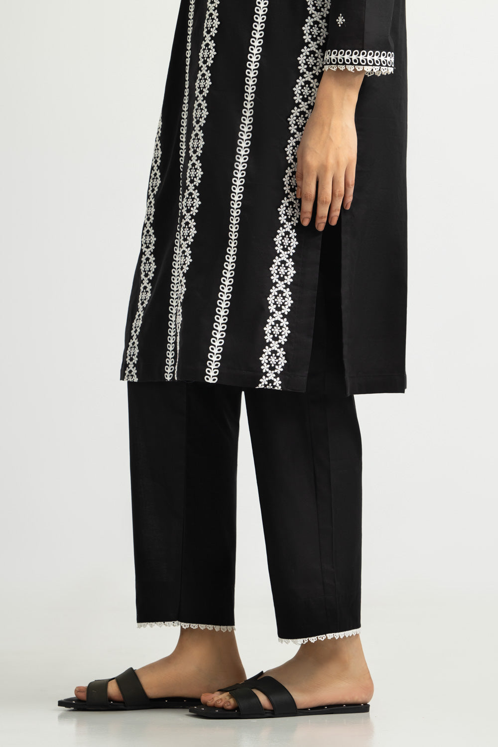 Cambric Embroidered Co-Ord Set