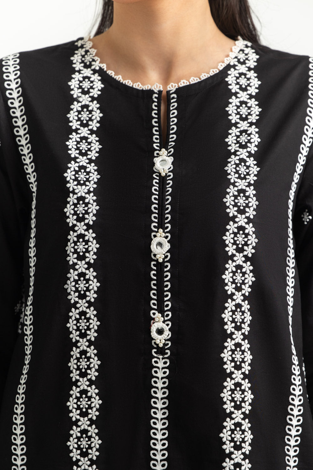 Cambric Embroidered Co-Ord Set