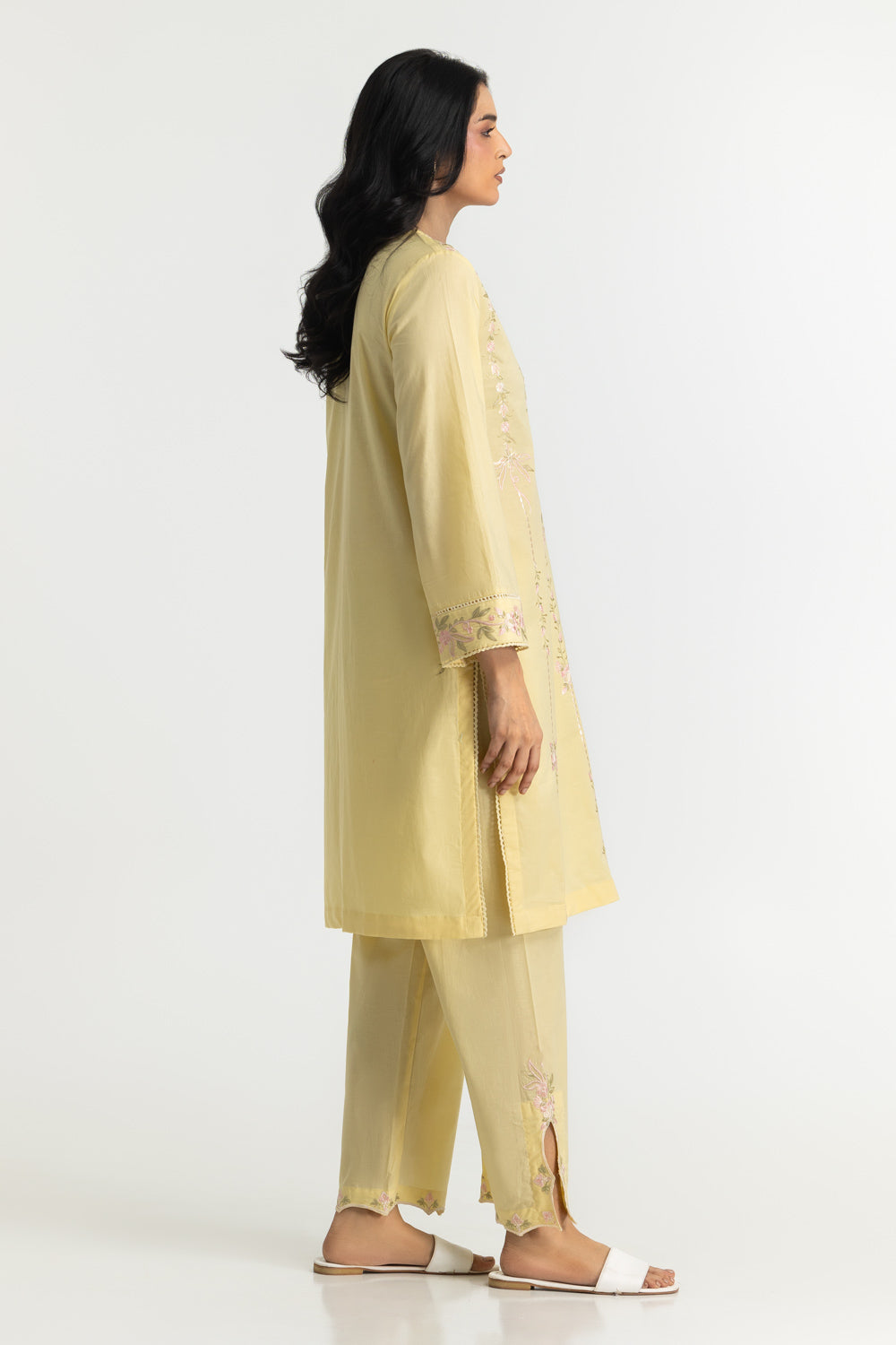 Cambric Embroidered Co-Ord Set