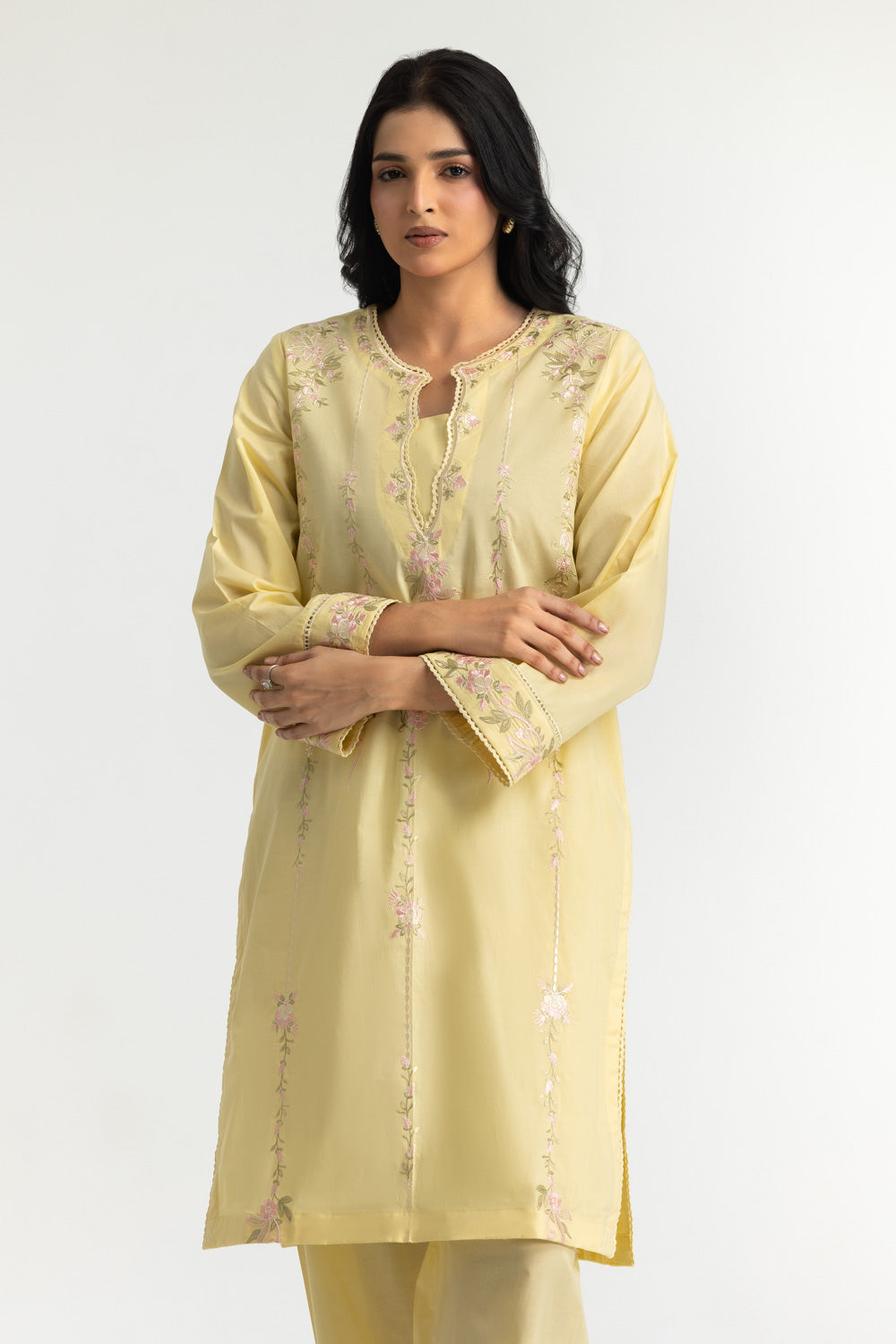 Cambric Embroidered Co-Ord Set