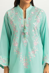 Cambric Embroidered Co-Ord Set