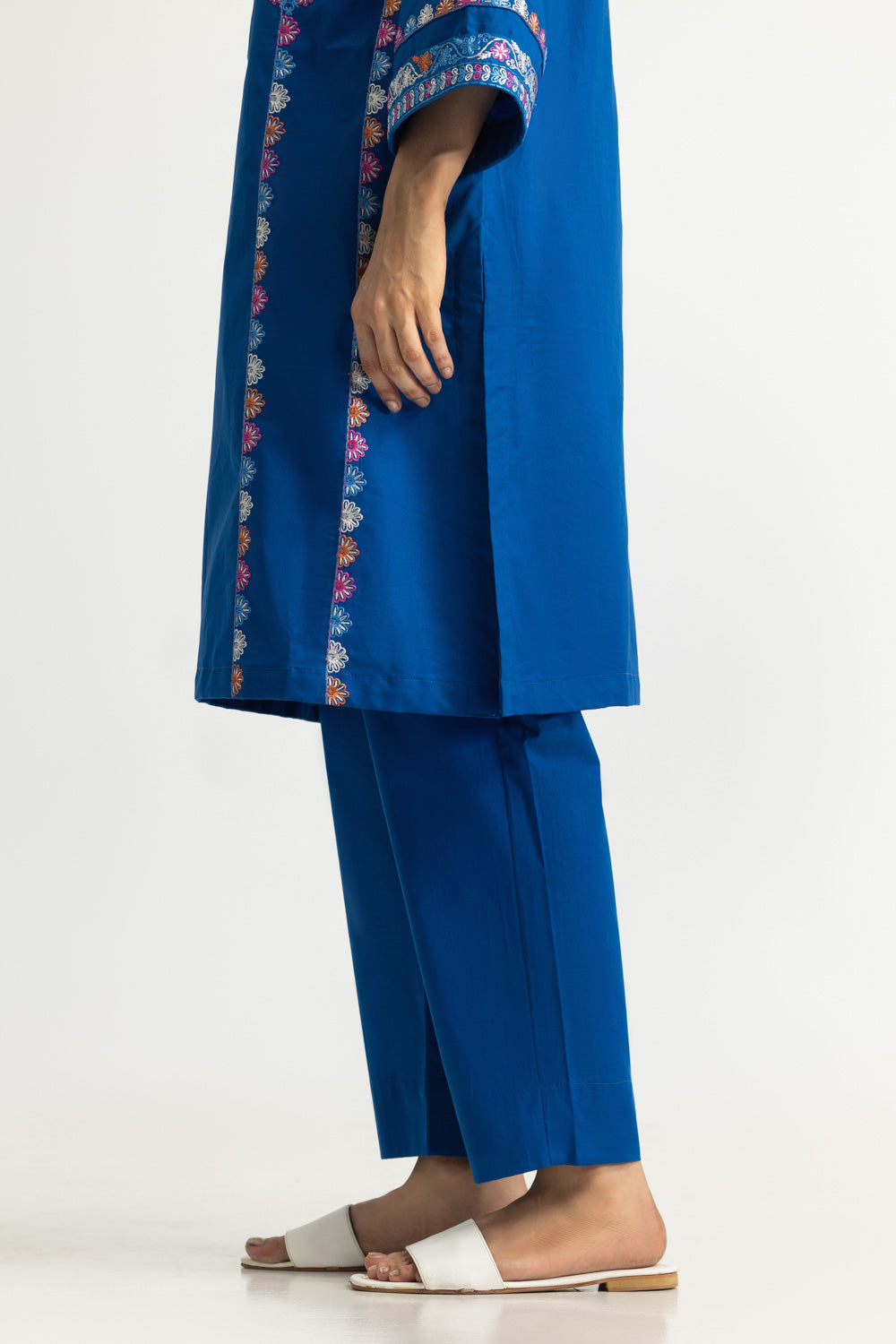 Cambric Embroidered Co-Ord Set