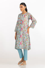 Cambric Printed Co-Ord Set With Embroidered