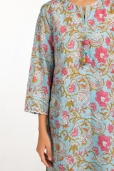 Cambric Printed Co-Ord Set With Embroidered