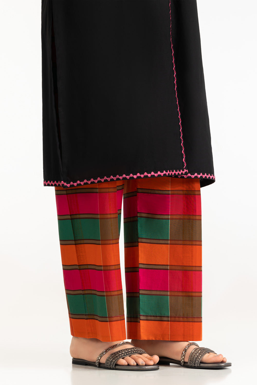 Cambric Printed Co-Ord Set With Embroidered