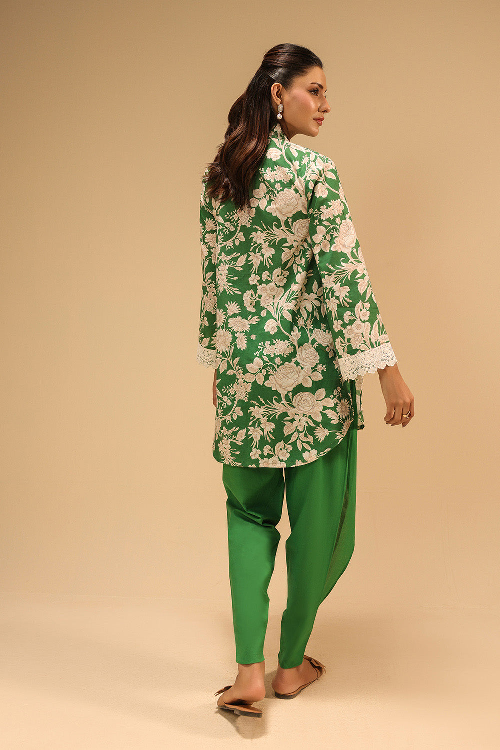 Cambric Printed Co-Ord Set With Embroidered