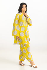 Cambric Printed Co-Ord Set With Embroidered