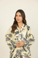 Cambric Printed Co-Ord Set With Embroidered