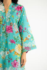 Cambric Printed Co-Ord Set With Embroidered