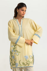 Cambric Printed Co-Ord Set With Embroidered