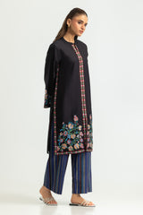 Cambric Printed Co-Ord Set With Embroidered