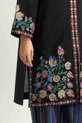 Cambric Printed Co-Ord Set With Embroidered