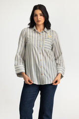 Cambric Printed Embellished Shirt