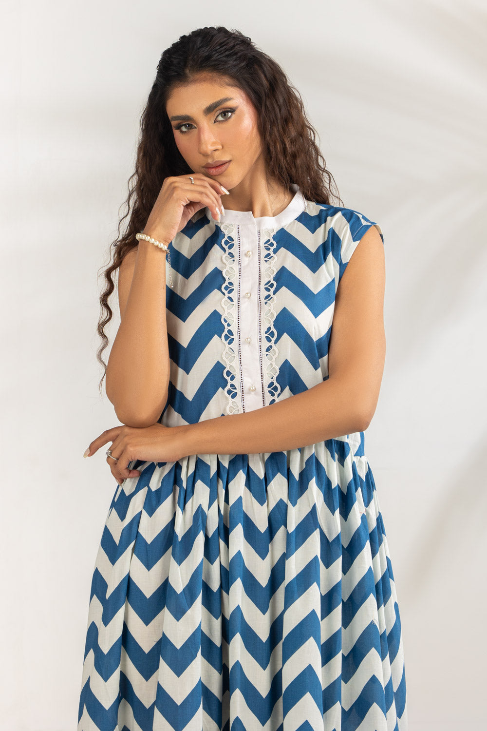 Cambric Printed Long Dress