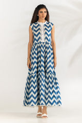 Cambric Printed Long Dress
