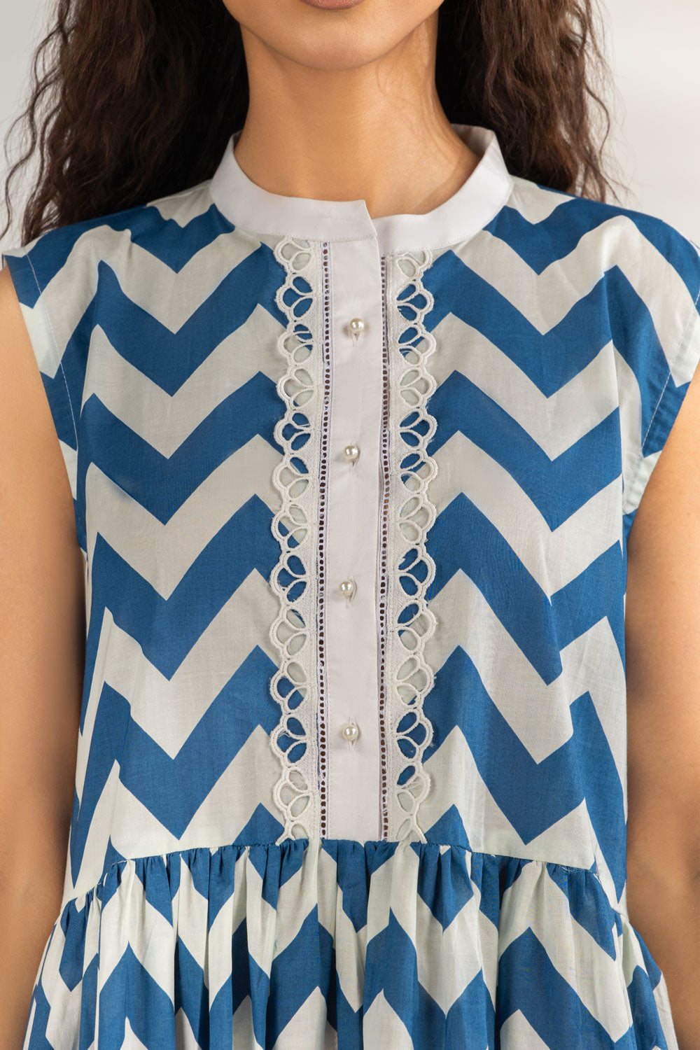 Cambric Printed Long Dress