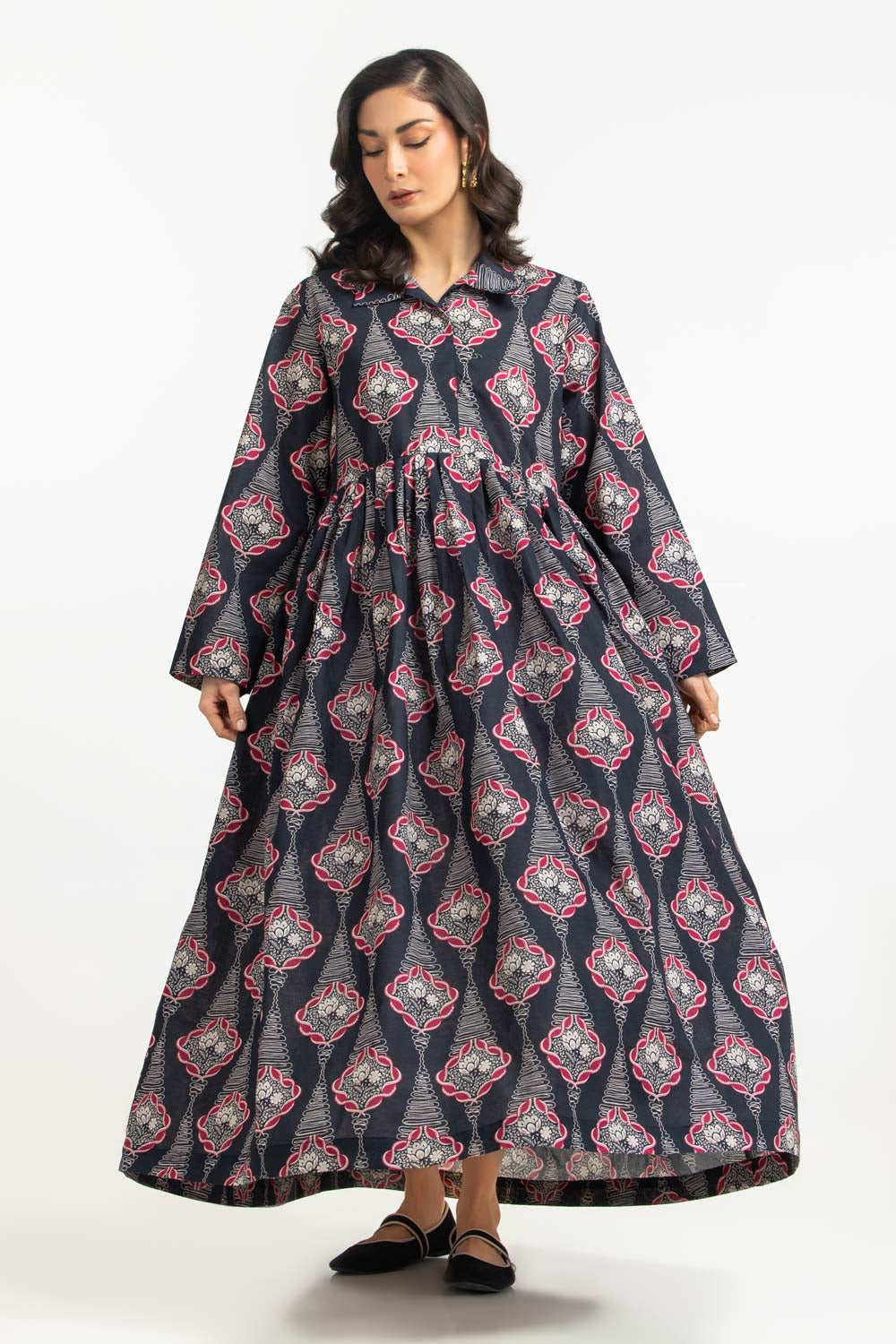 Cambric Printed Long Shirt