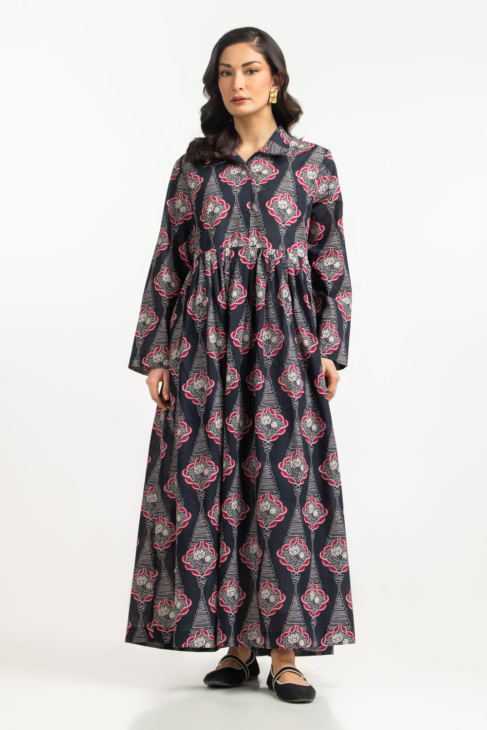 Cambric Printed Long Shirt