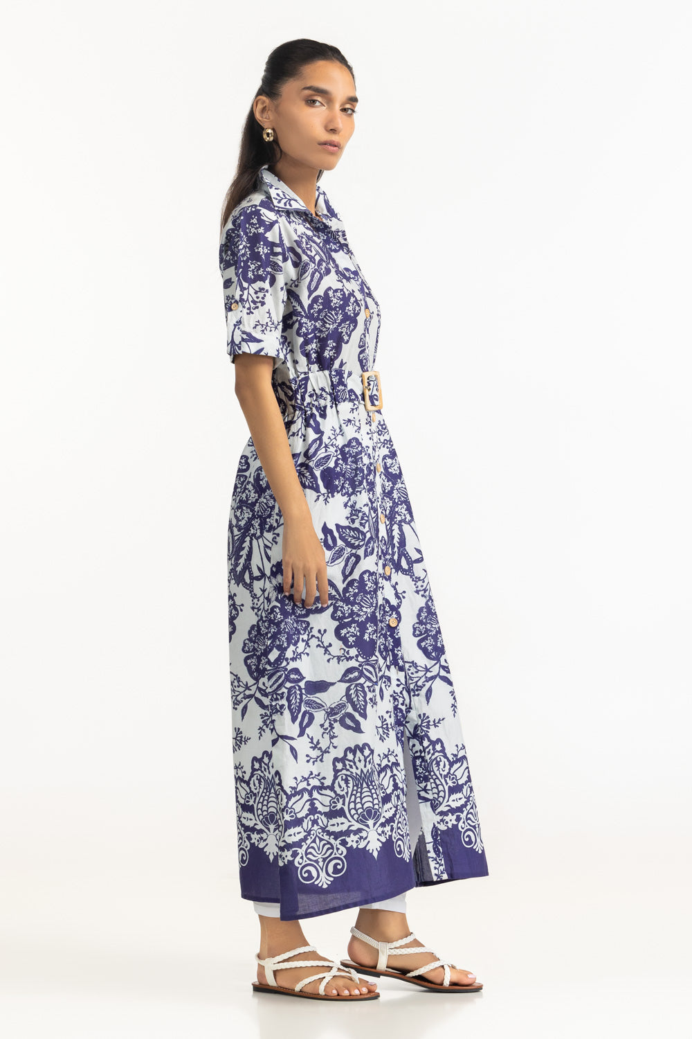Cambric Printed Long Shirt