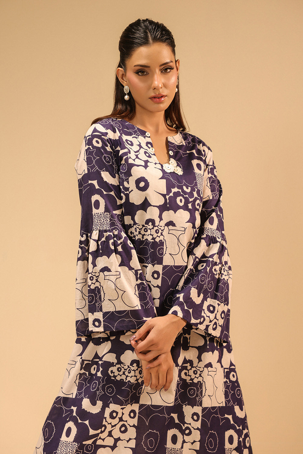 Cambric Printed Long Shirt