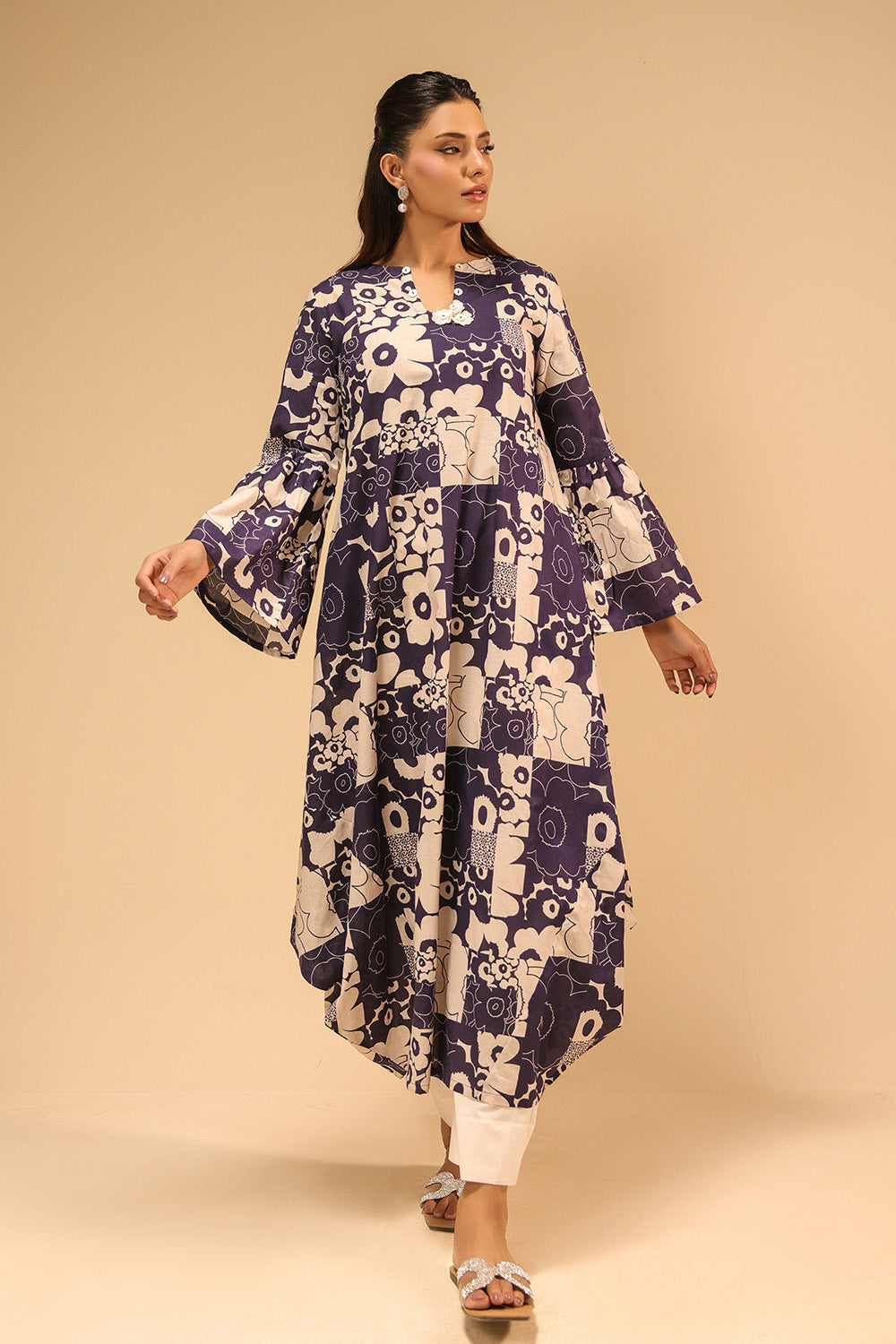 Cambric Printed Long Shirt