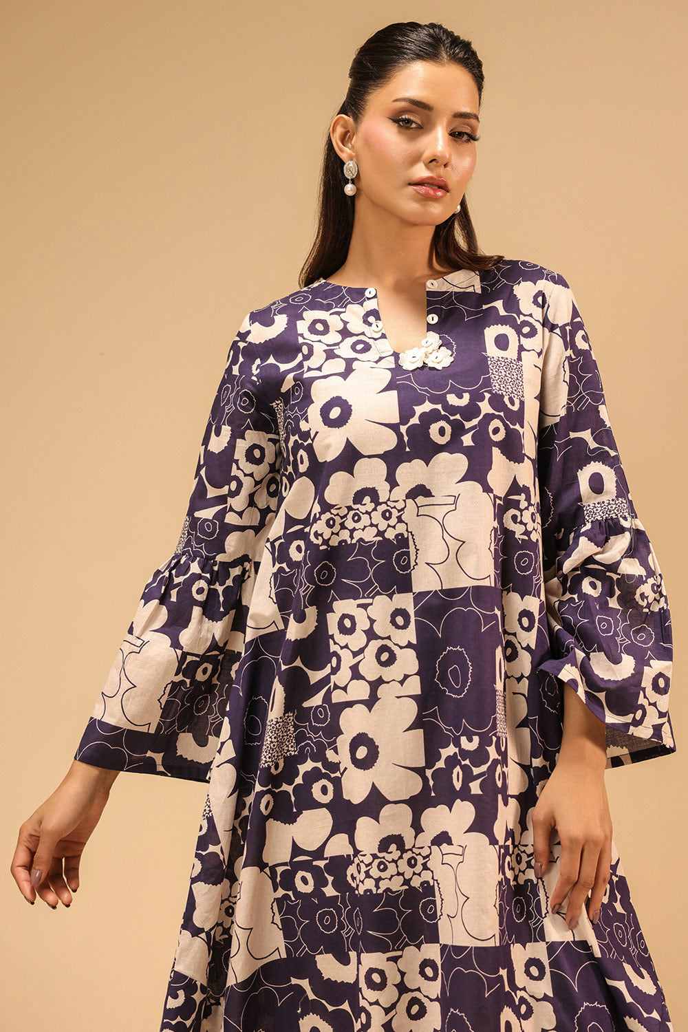 Cambric Printed Long Shirt