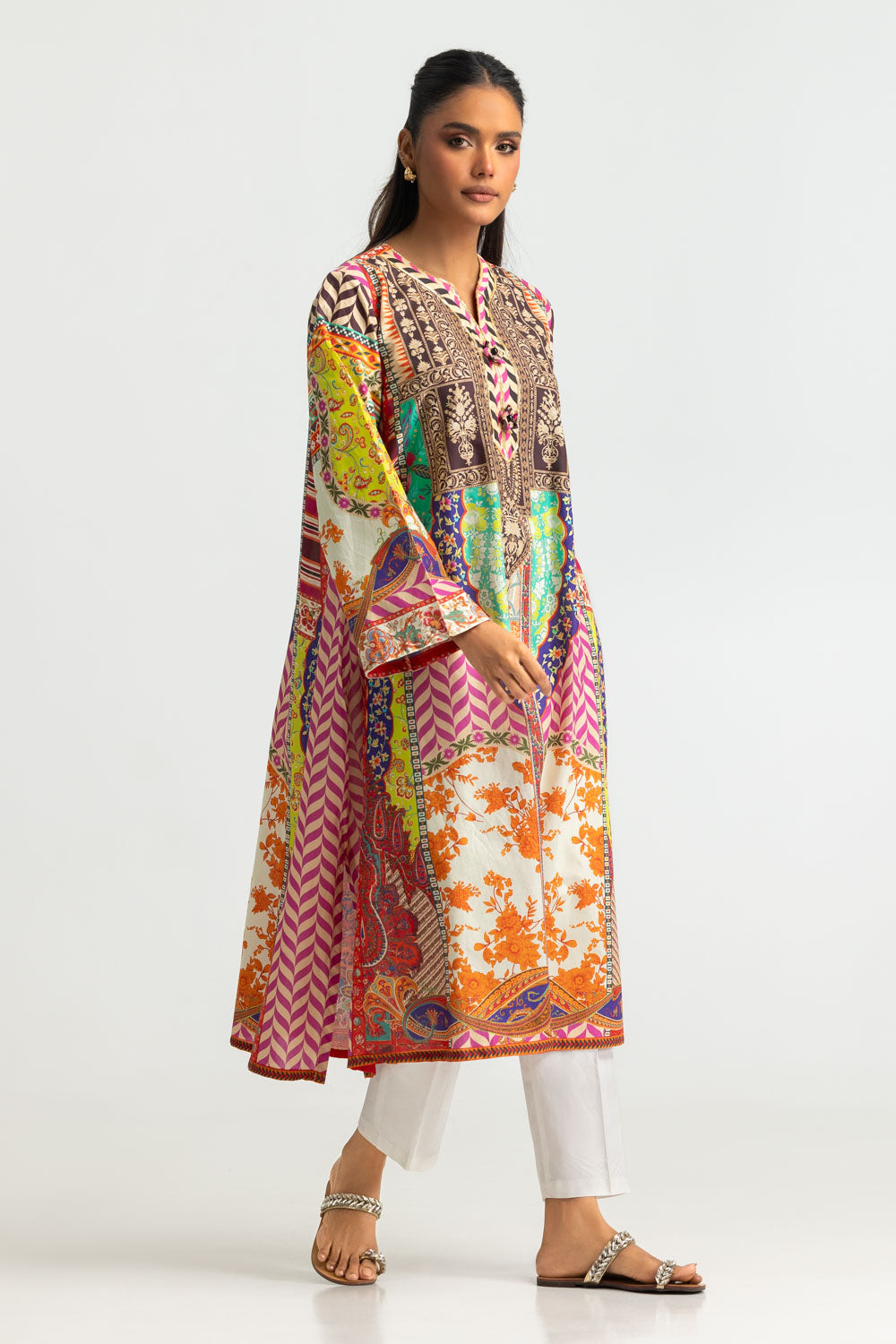 Cambric Printed Long Shirt