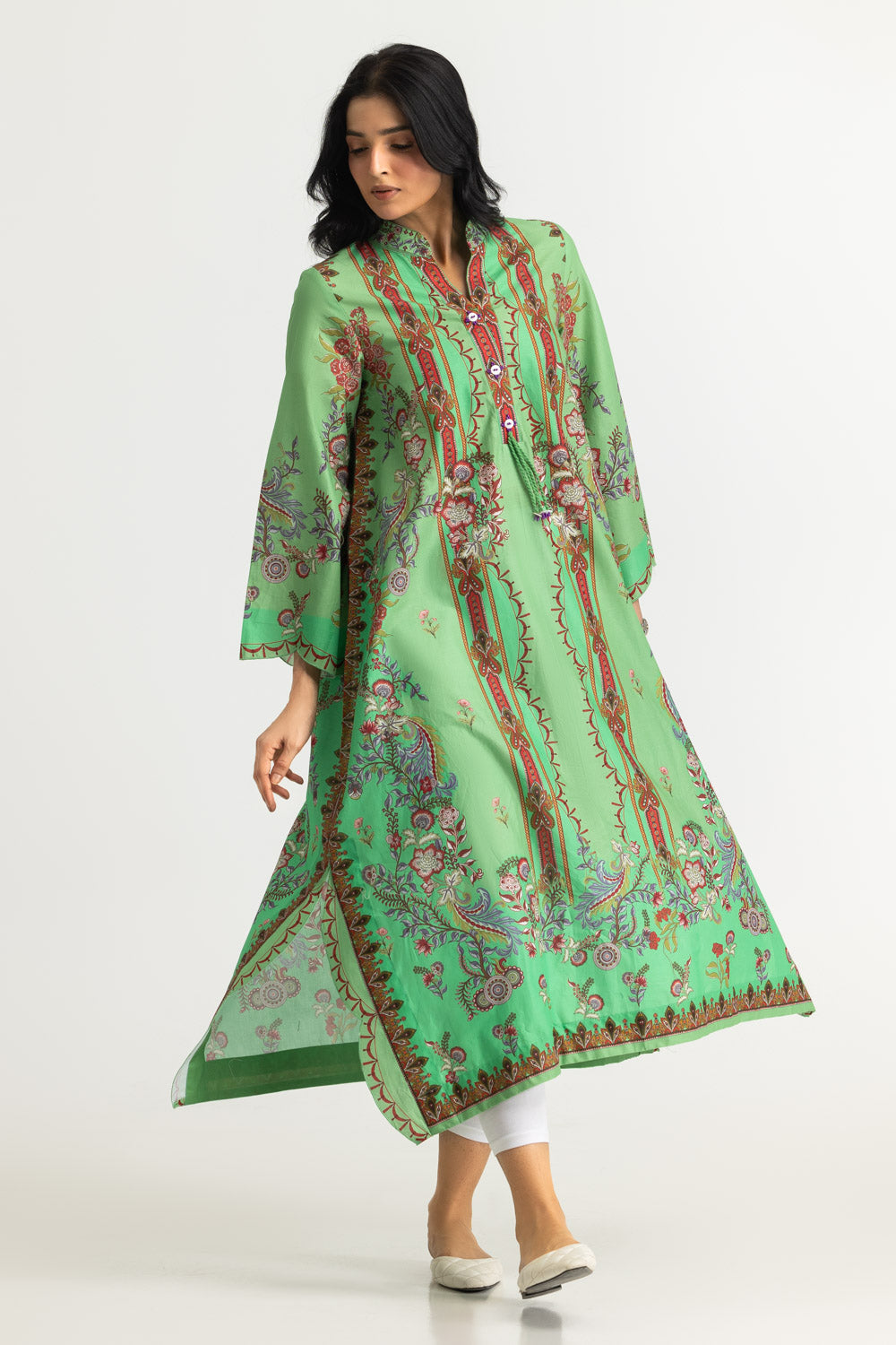 Cambric Printed Long Shirt