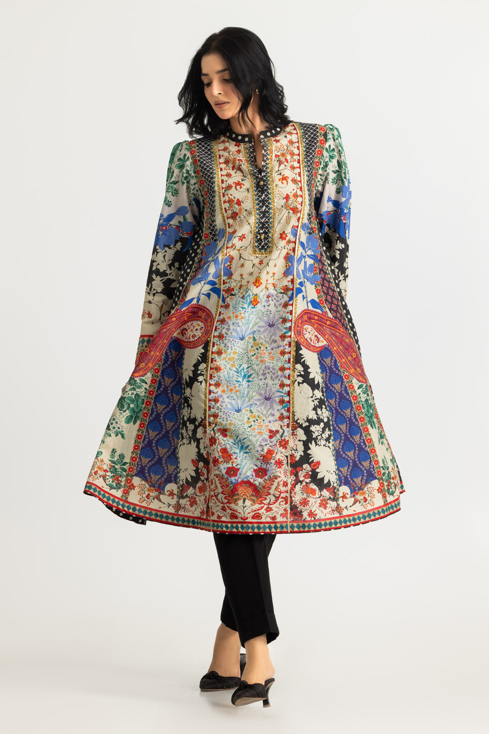 Cambric Printed Long Shirt