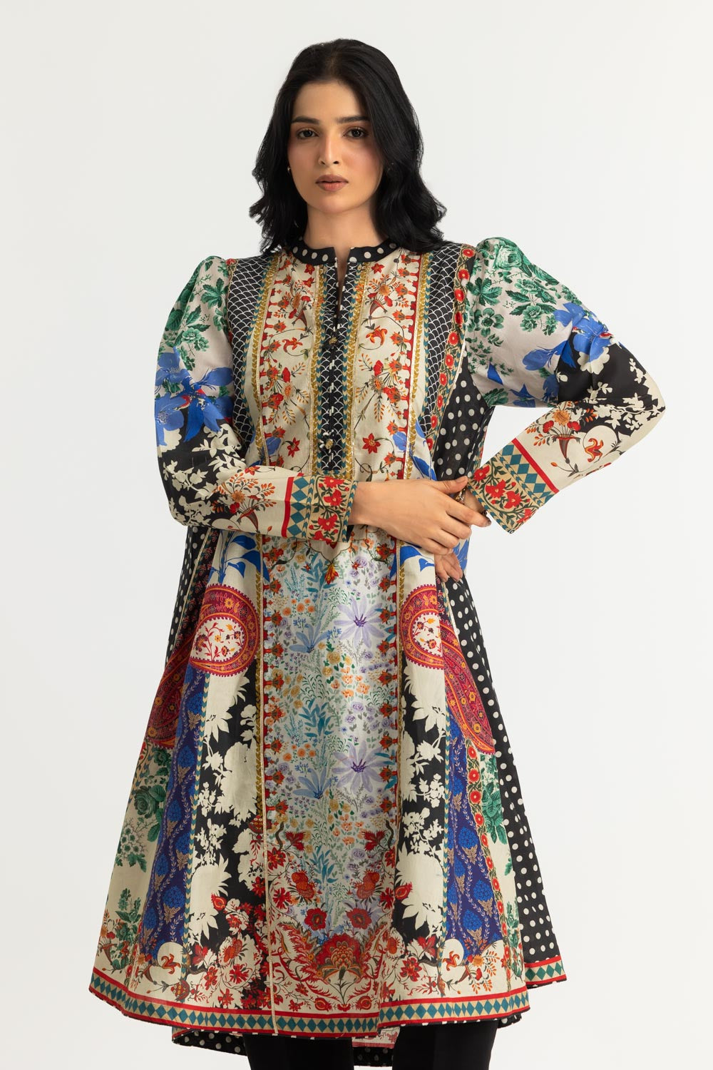 Cambric Printed Long Shirt