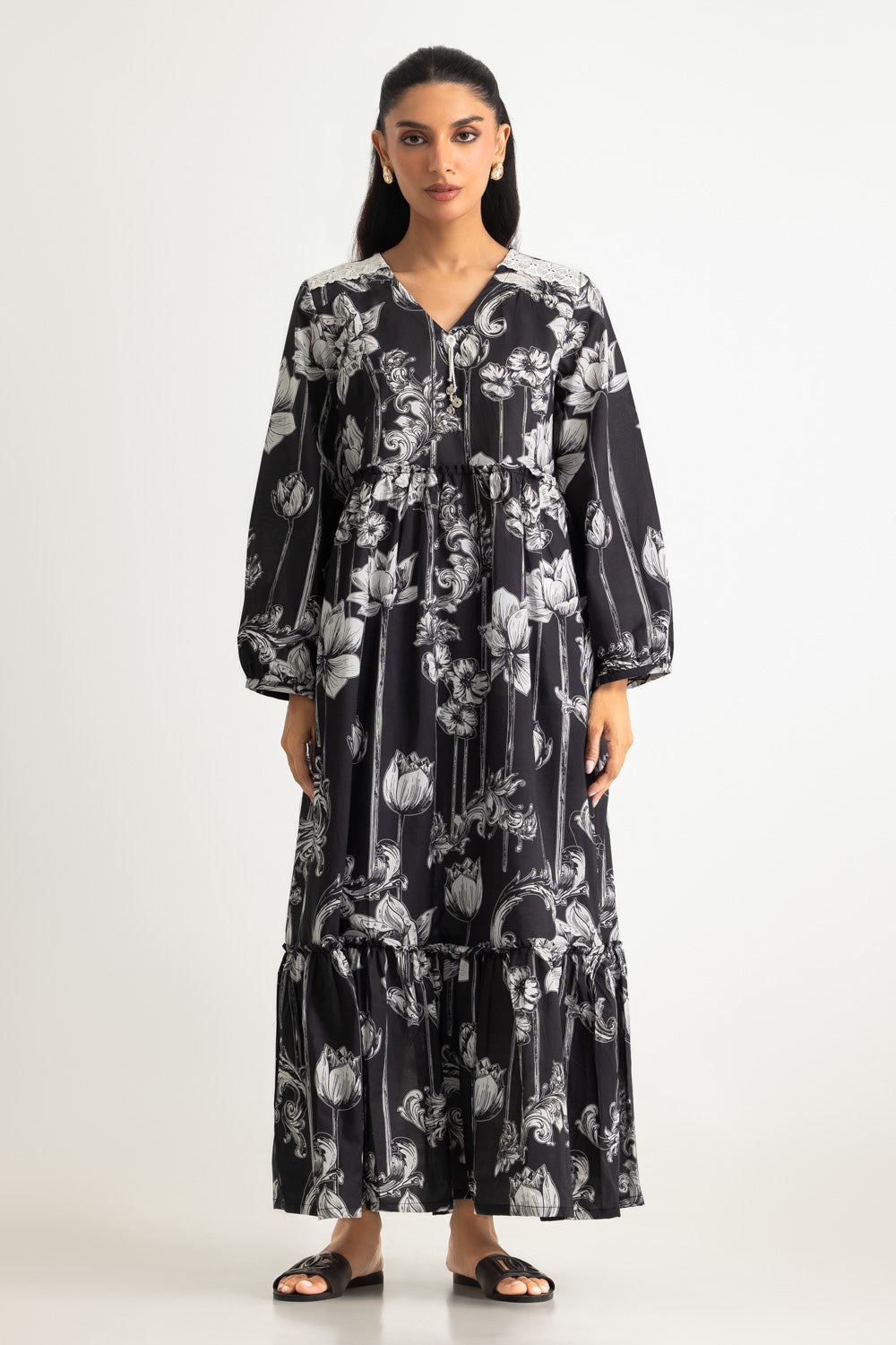 Cambric Printed Long Shirt