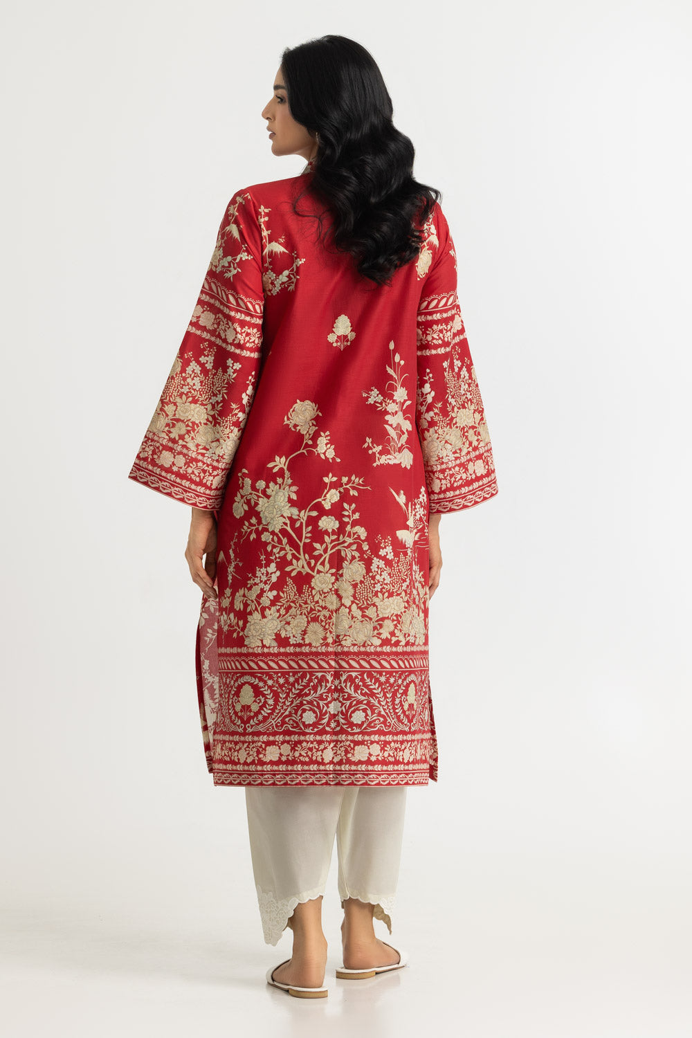 Cambric Printed Shirt And Embroidered Shalwar