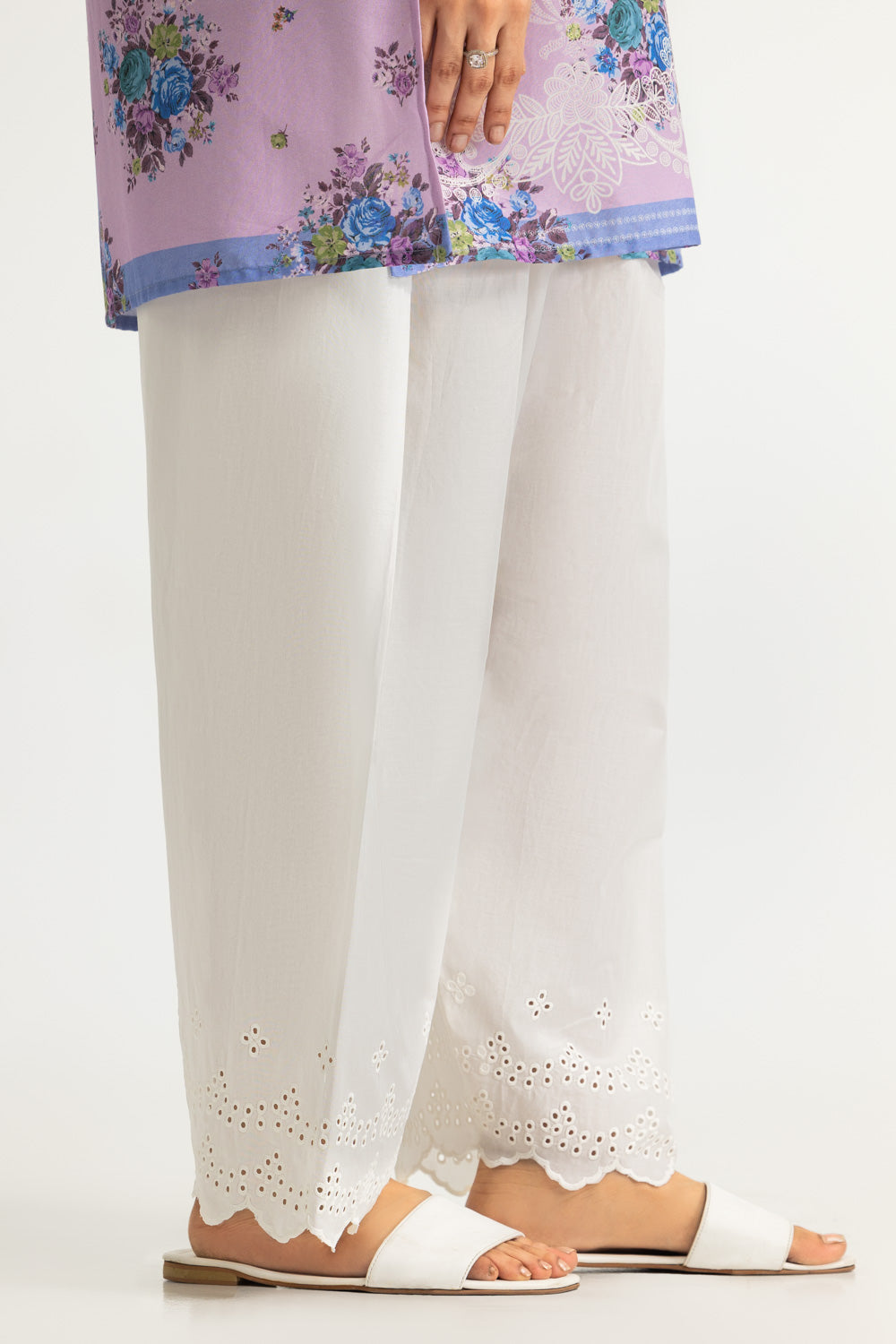 Cambric Printed Shirt And Embroidered Trouser