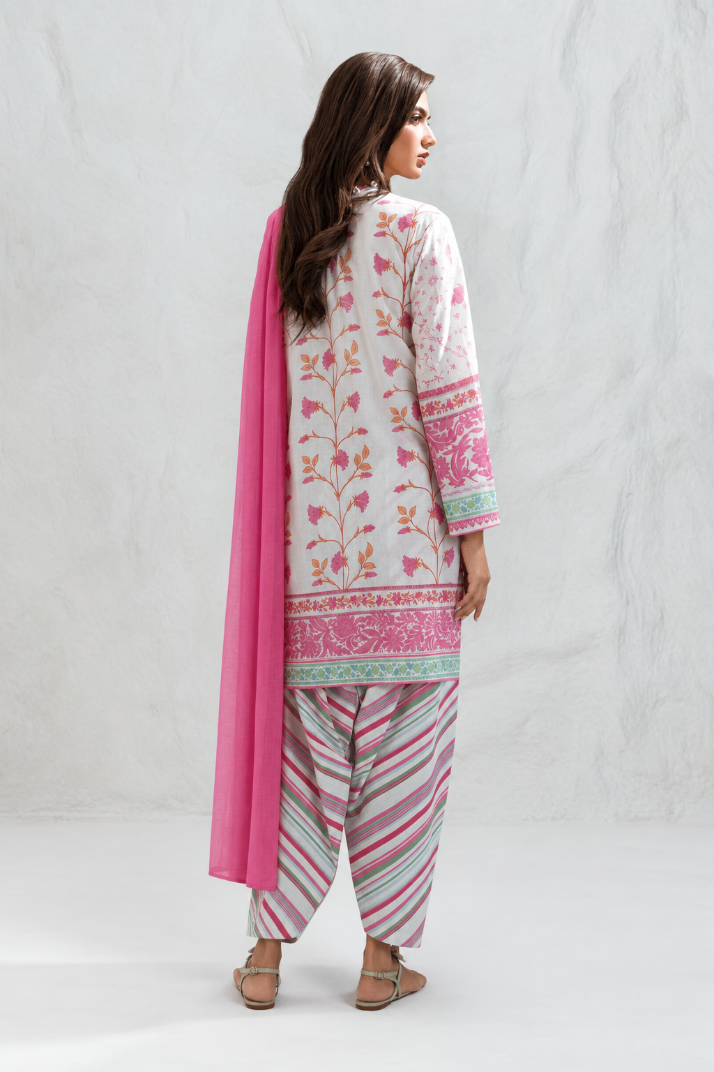 Stitched Embroidered Lawn Shirt