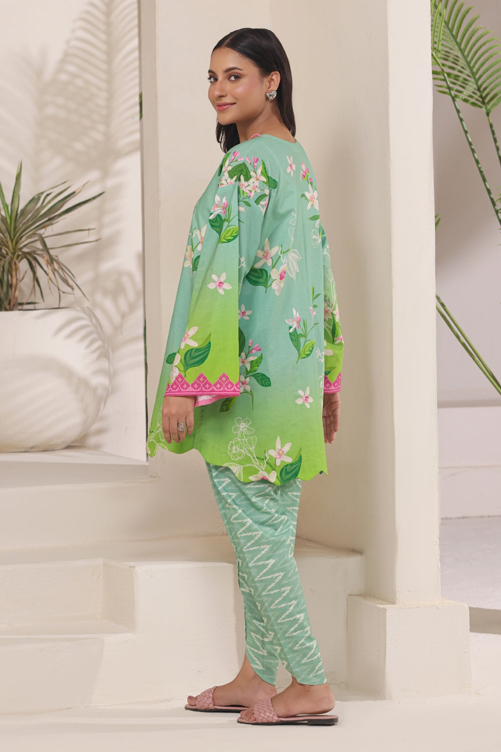 Cotton Bana Dora Embroidered Co-Ord Set