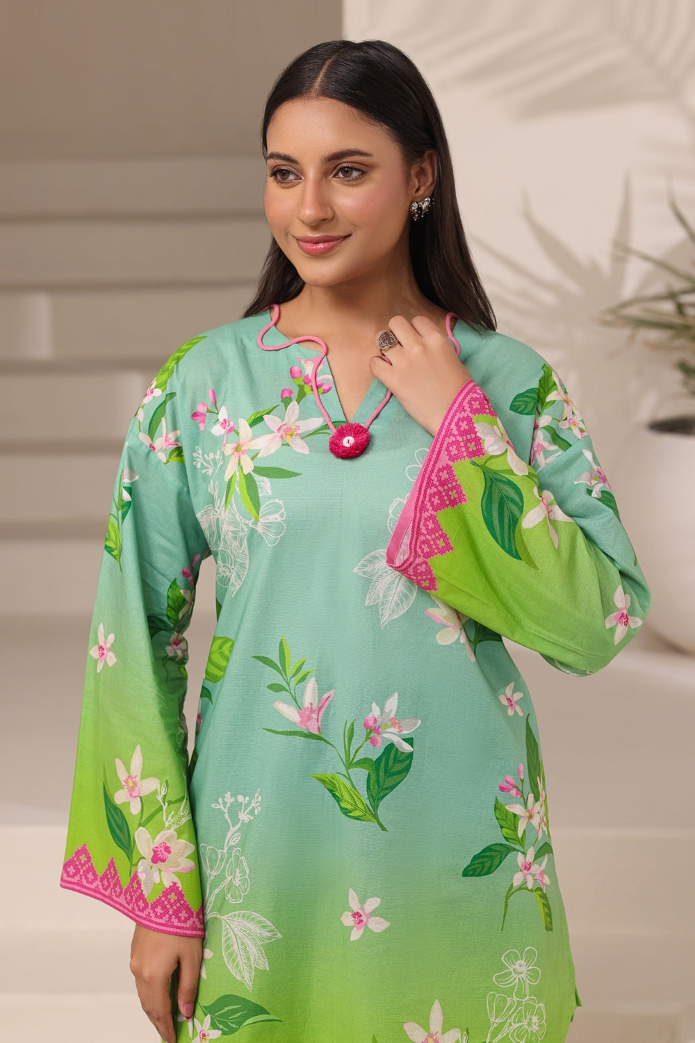 Cotton Bana Dora Embroidered Co-Ord Set