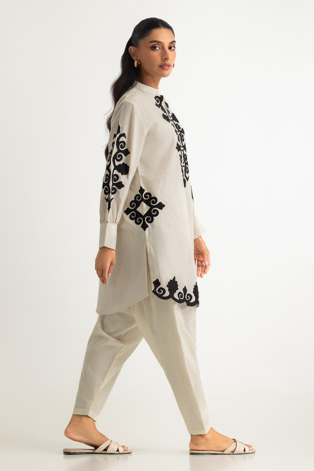 Cotton Bana Dora Embroidered Co-Ord Set