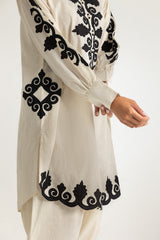 Cotton Bana Dora Embroidered Co-Ord Set