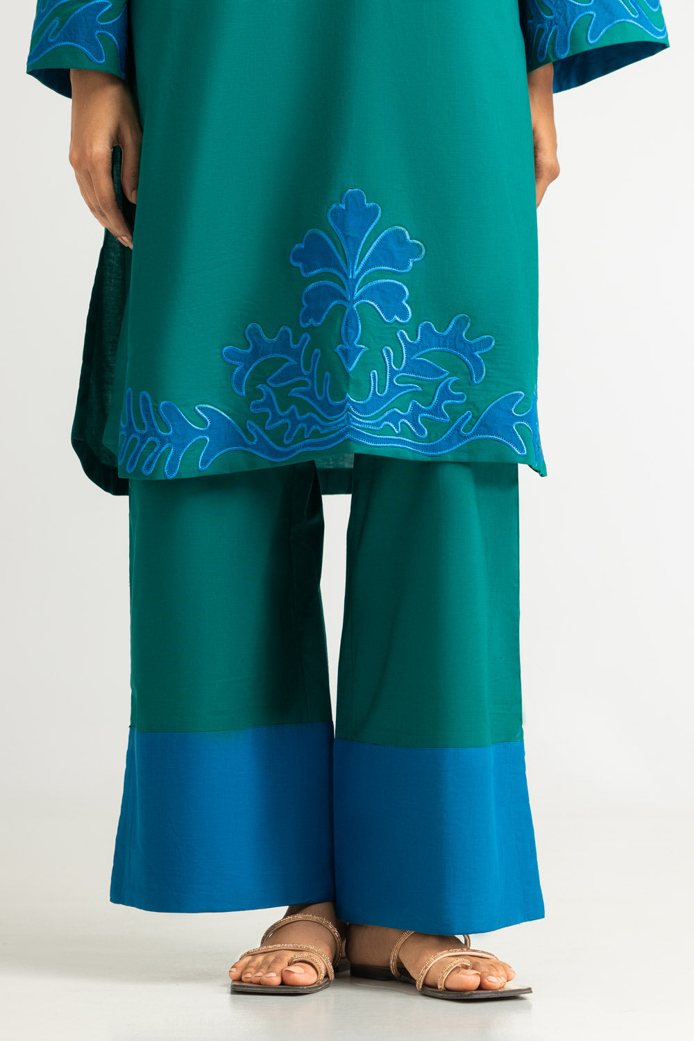 Cotton Bana Dora Embroidered Co-Ord Set