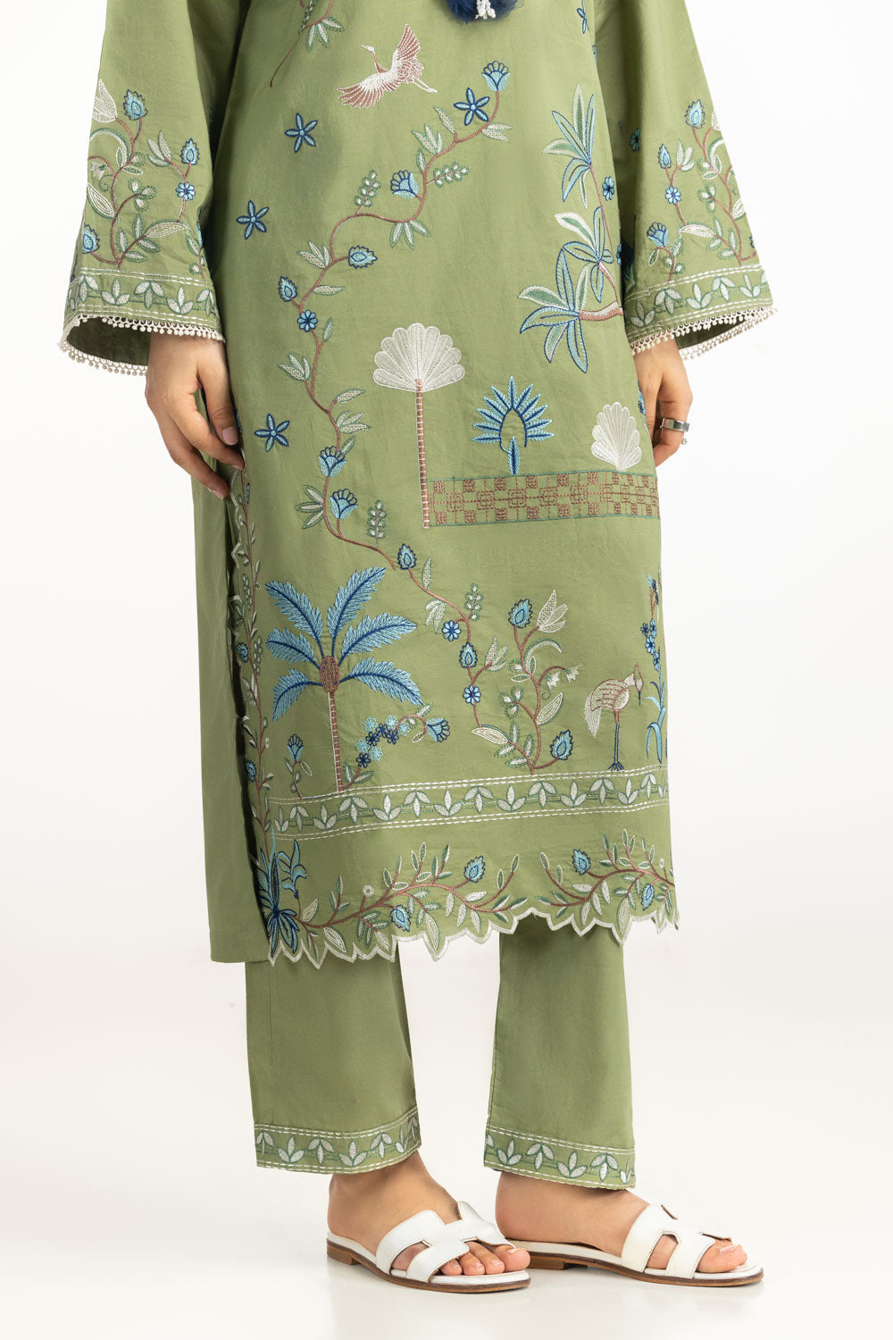 Cotton Bana Dora Embroidered Co-Ord Set