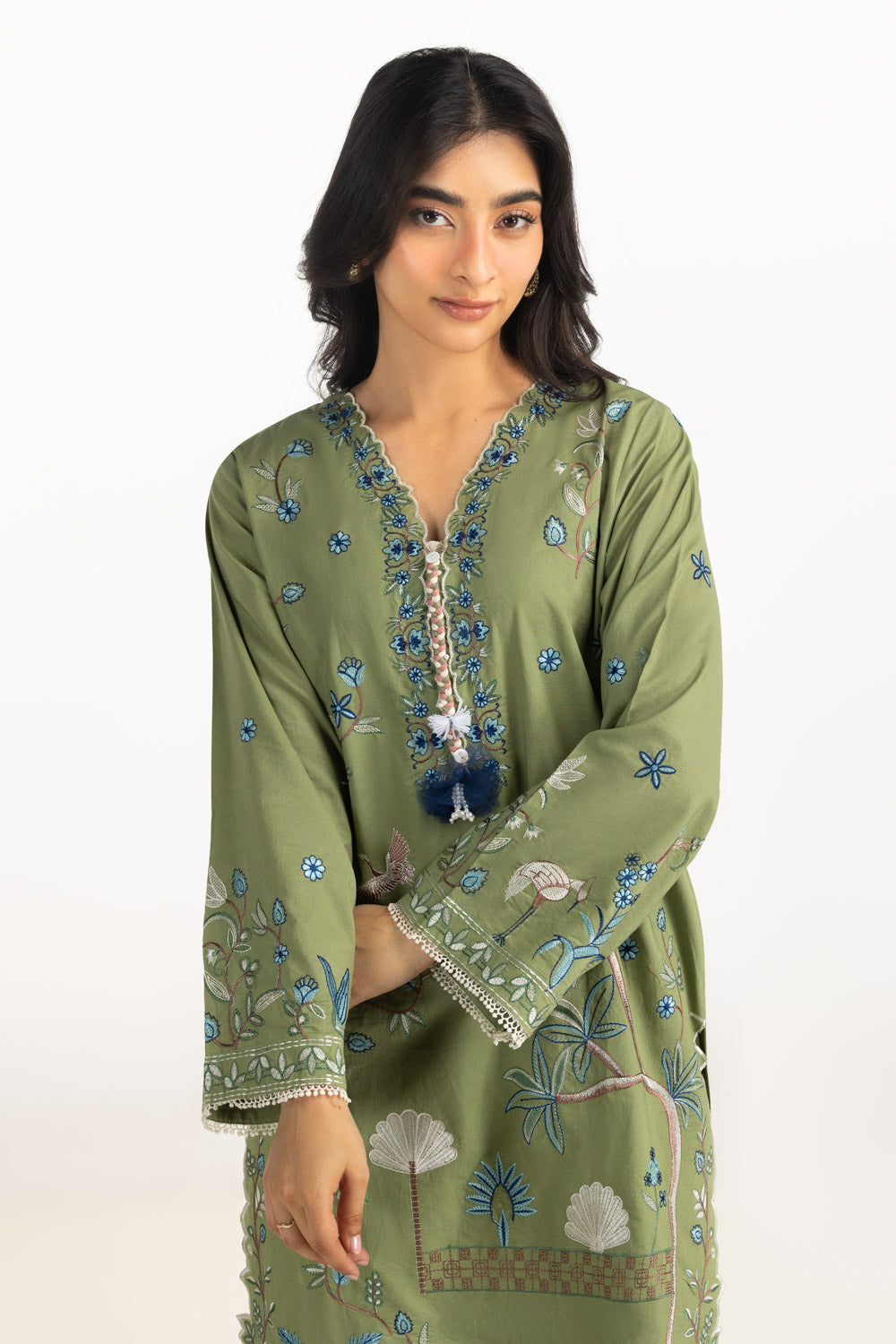 Cotton Bana Dora Embroidered Co-Ord Set