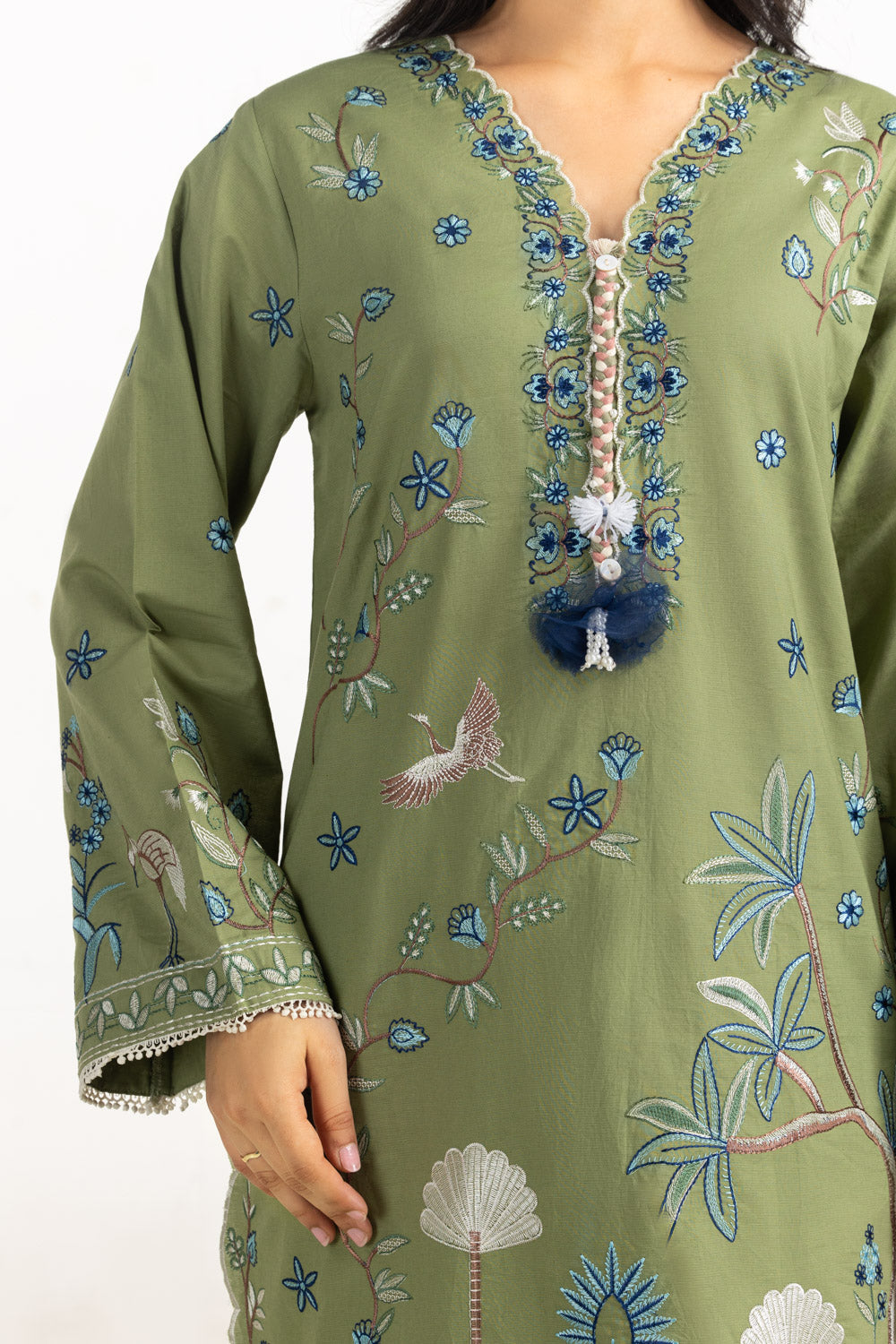 Cotton Bana Dora Embroidered Co-Ord Set