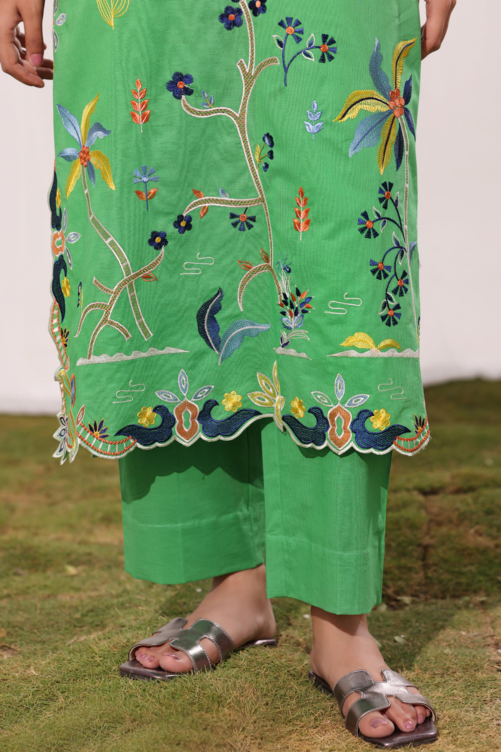 Cotton Bana Dora Embroidered Co-Ord Set