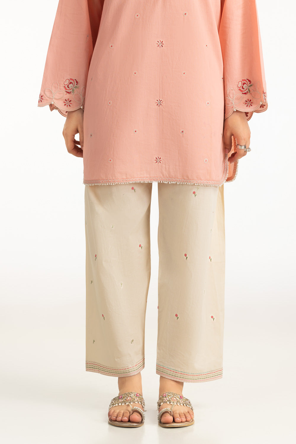 Cotton Bana Dora Embroidered Co-Ord Set