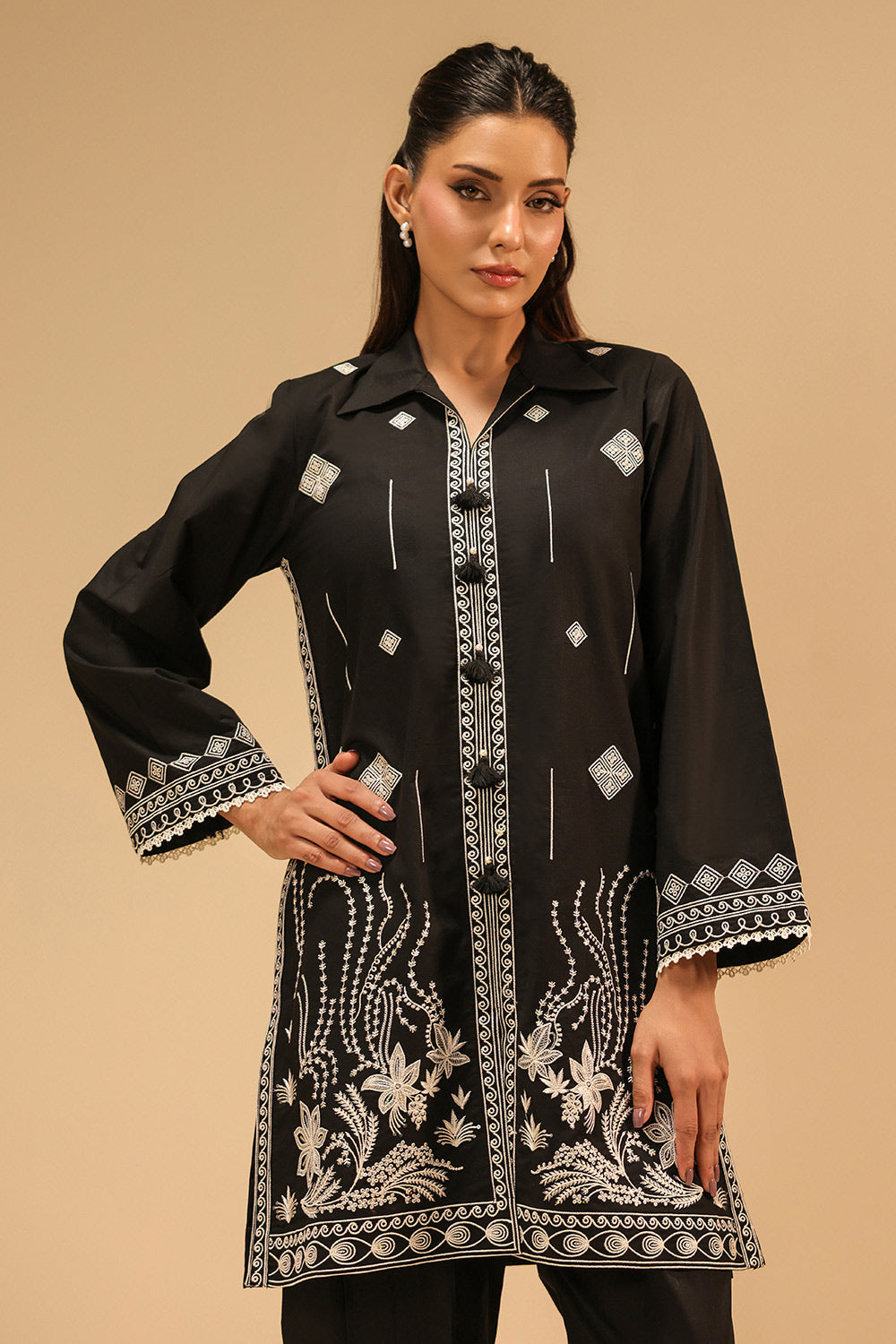Cotton Bana Dora Embroidered Co-Ord Set