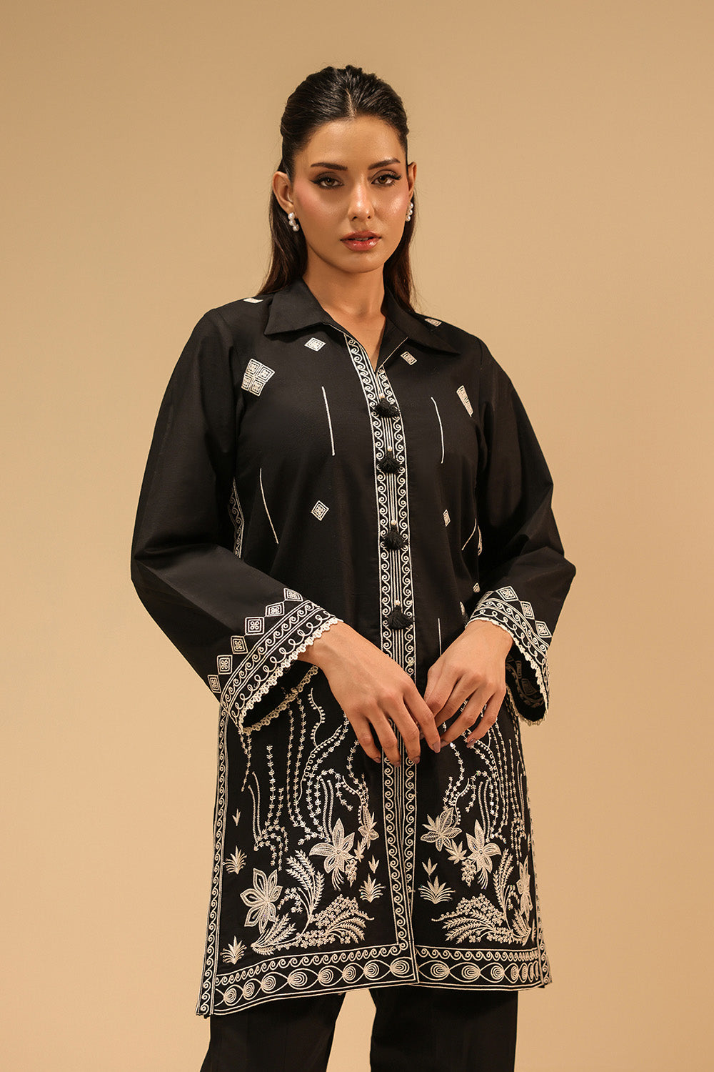 Cotton Bana Dora Embroidered Co-Ord Set
