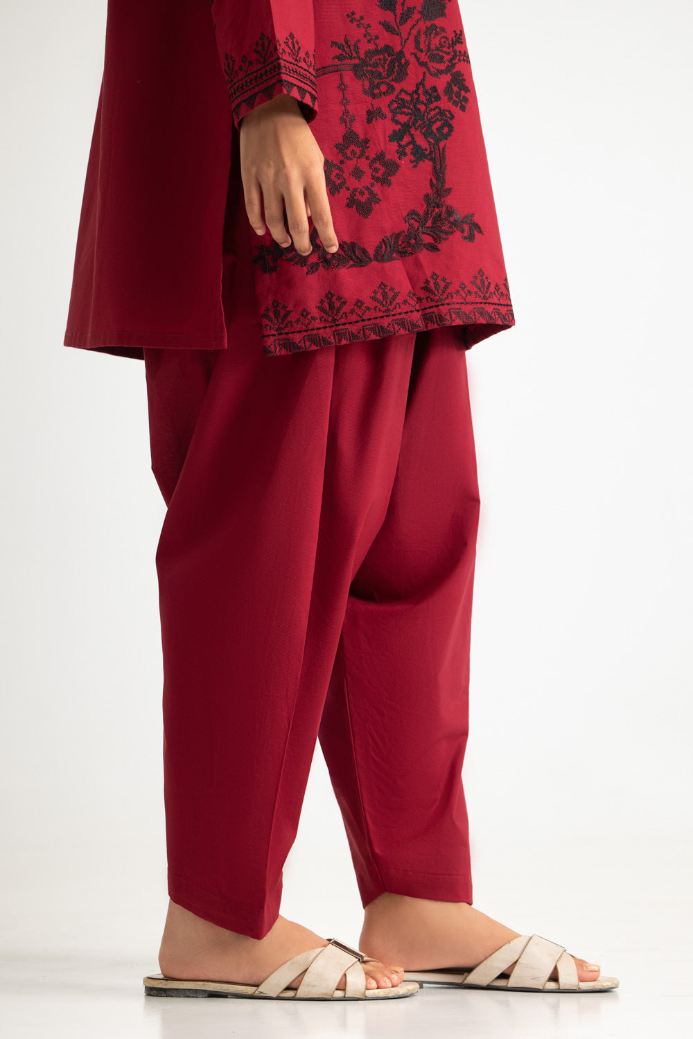 Cotton Bana Dora Embroidered Co-Ord Set