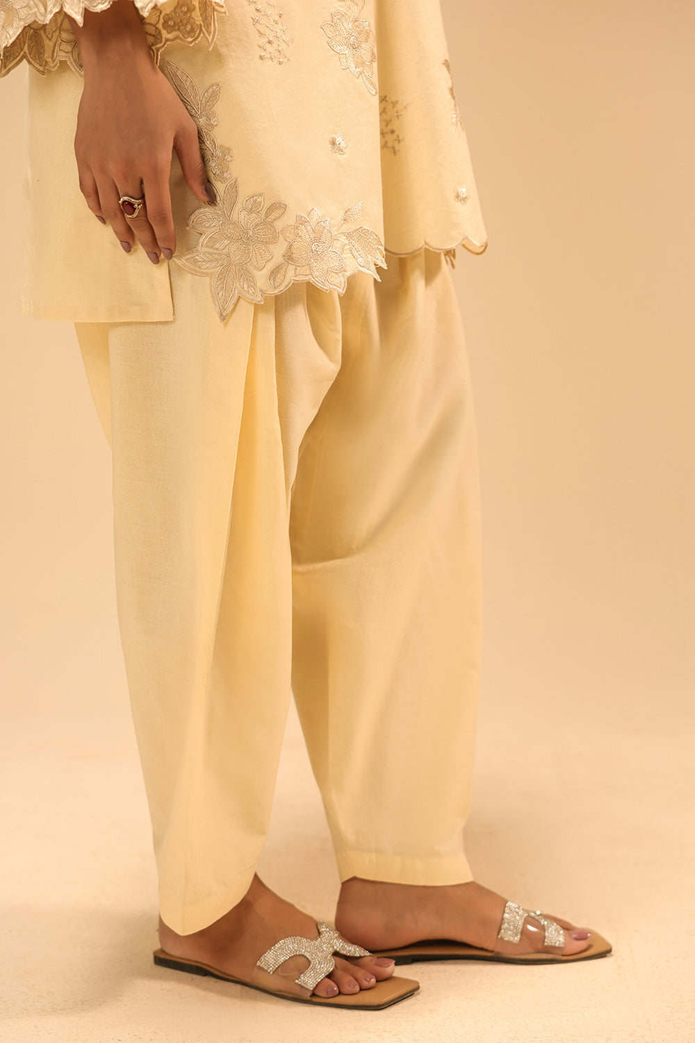 Cotton Bana Dora Embroidered Co-Ord Set