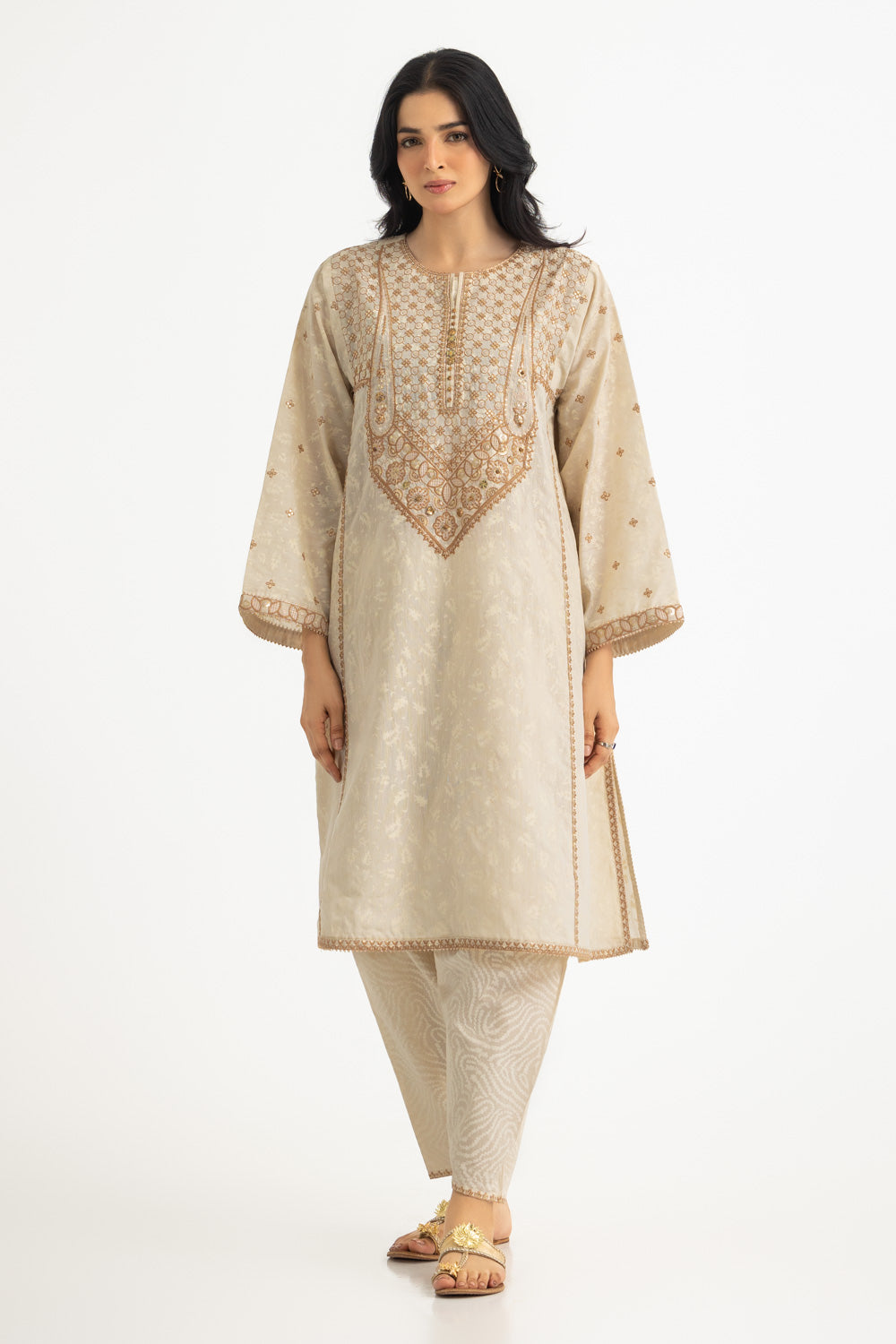 Cotton Bana Dora Embroidered Co-Ord Set